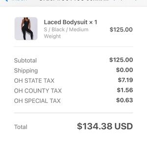 Bombshell Sportswear Black Laced Bodysuit